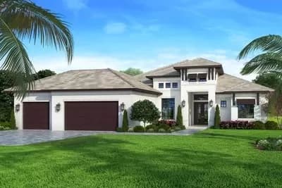 4-Bed Coastal Contemporary House Plan with Rear Lanai - 2400 Sq Ft