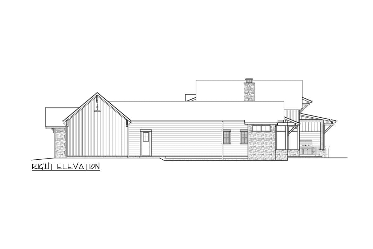 Plan 23957JD: Mountain Craftsman House Plan with 3-Car Courtyard-Entry Garage - 3245 Sq Ft - Image #6 - Country, Craftsman, Farmhouse, Mountain