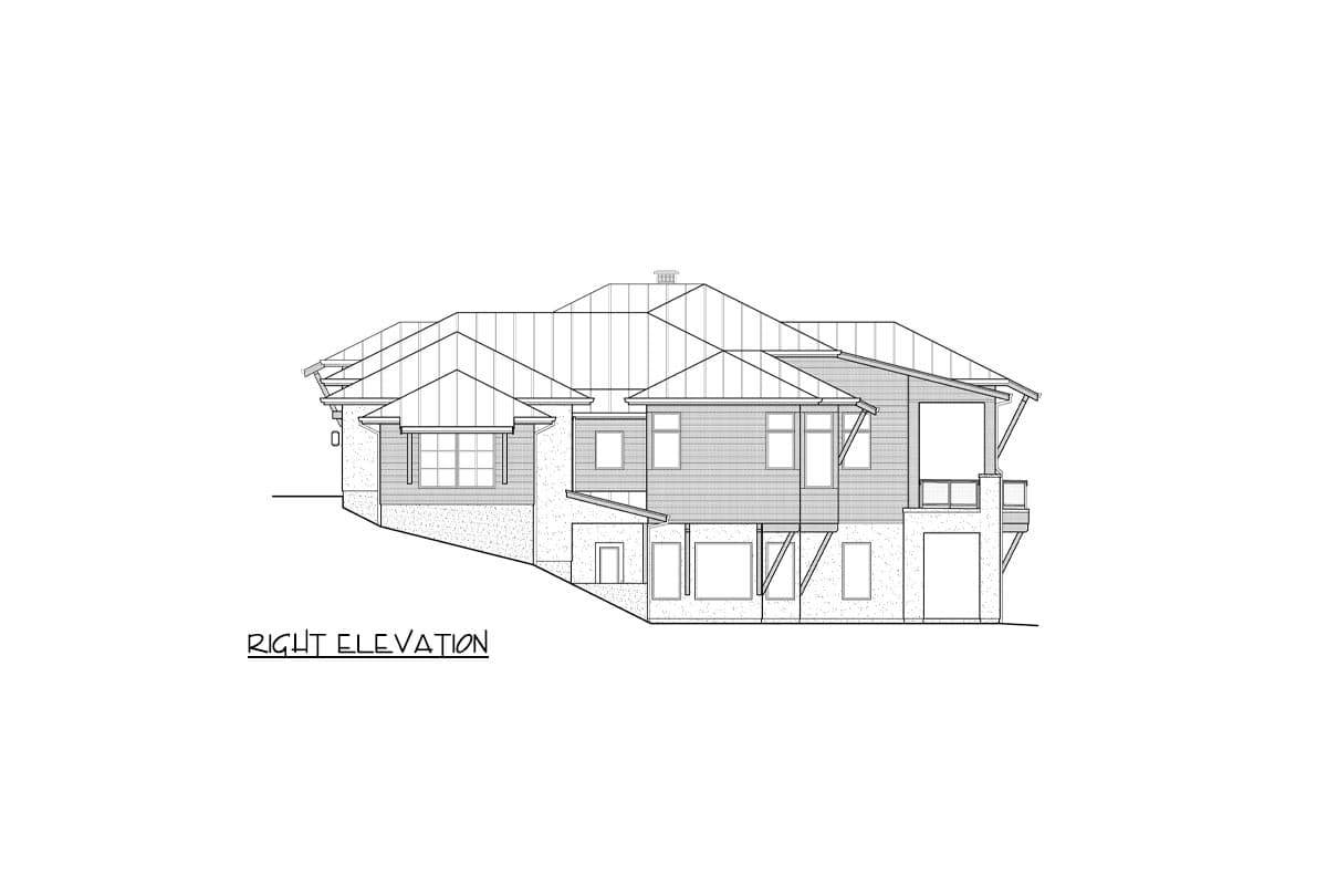 Plan 23959JD: 5-Bed Modern House Plan for the Rear Sloping Lot - 5480 Sq Ft - Image #7 - Contemporary, Modern, Prairie