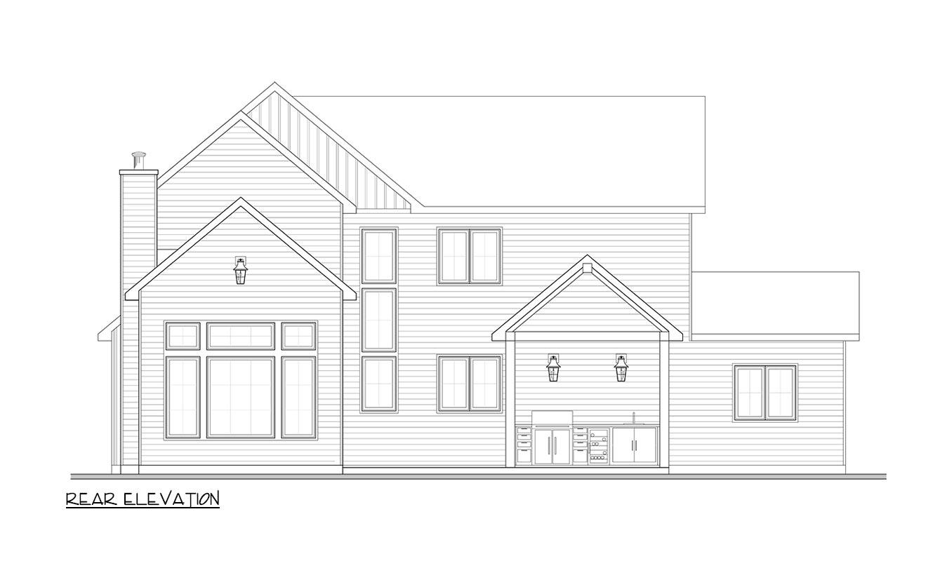 Plan 22683DR: Transitional Farmhouse House Plan with 3 Upstairs Bedrooms - 1900 Sq Ft - Image #12 - Farmhouse, Modern Farmhouse, New American, Transitional