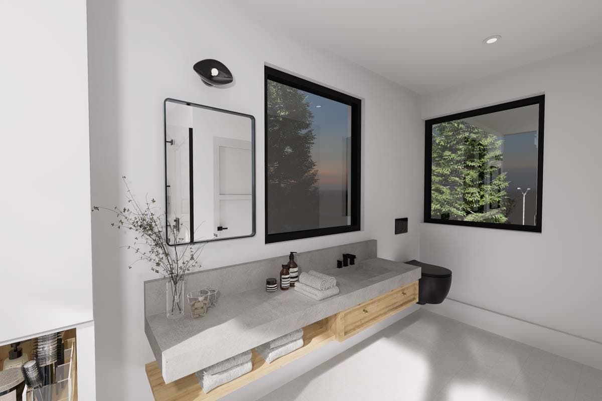 Plan 22684DR: 6-Bed Scandinavian Style House Plan with Finished Lower Level - 3018 Sq Ft - Image #8 - Farmhouse, Modern Farmhouse, Scandinavian, Transitional