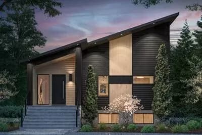 4-Bed Modern House Plan with 3 Lower Level Bedrooms - 1710 Sq Ft