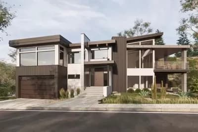 Modern House Plan with Great Room and Kitchen on the Upper Floor - 2775 Sq Ft