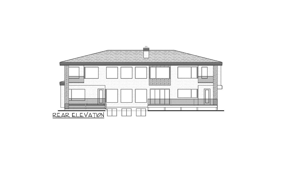 Plan 81830AB: Luxury Transitional House Plan with Multiple Master Suites - 6983 Sq Ft - Image #4 - Contemporary, Modern, Northwest, Transitional