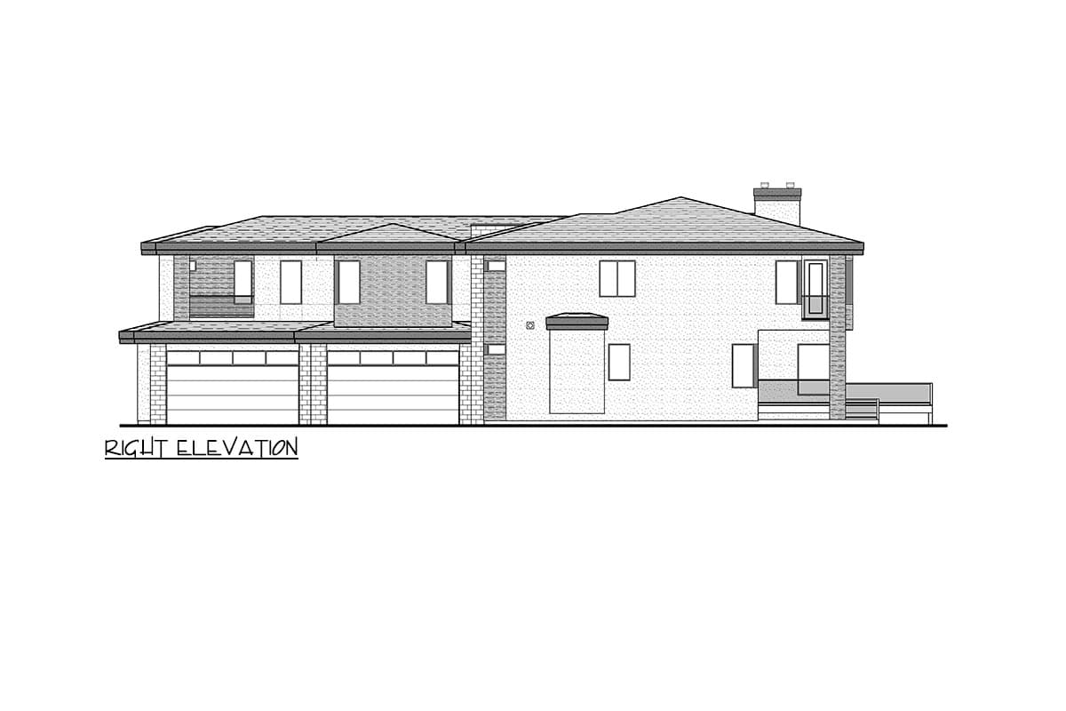 Plan 81830AB: Luxury Transitional House Plan with Multiple Master Suites - 6983 Sq Ft - Image #5 - Contemporary, Modern, Northwest, Transitional