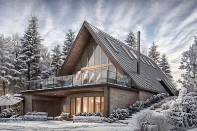 A-Frame House Plan with Custom Skylight Windows - 2361 Sq Ft