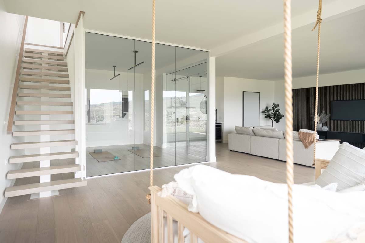 Plan 144112UPR: 3-Bed Mid-Century Modern House Plan with Walkout Basement - 3430 Sq Ft - Image #9 - Contemporary, Mid Century Modern, Modern