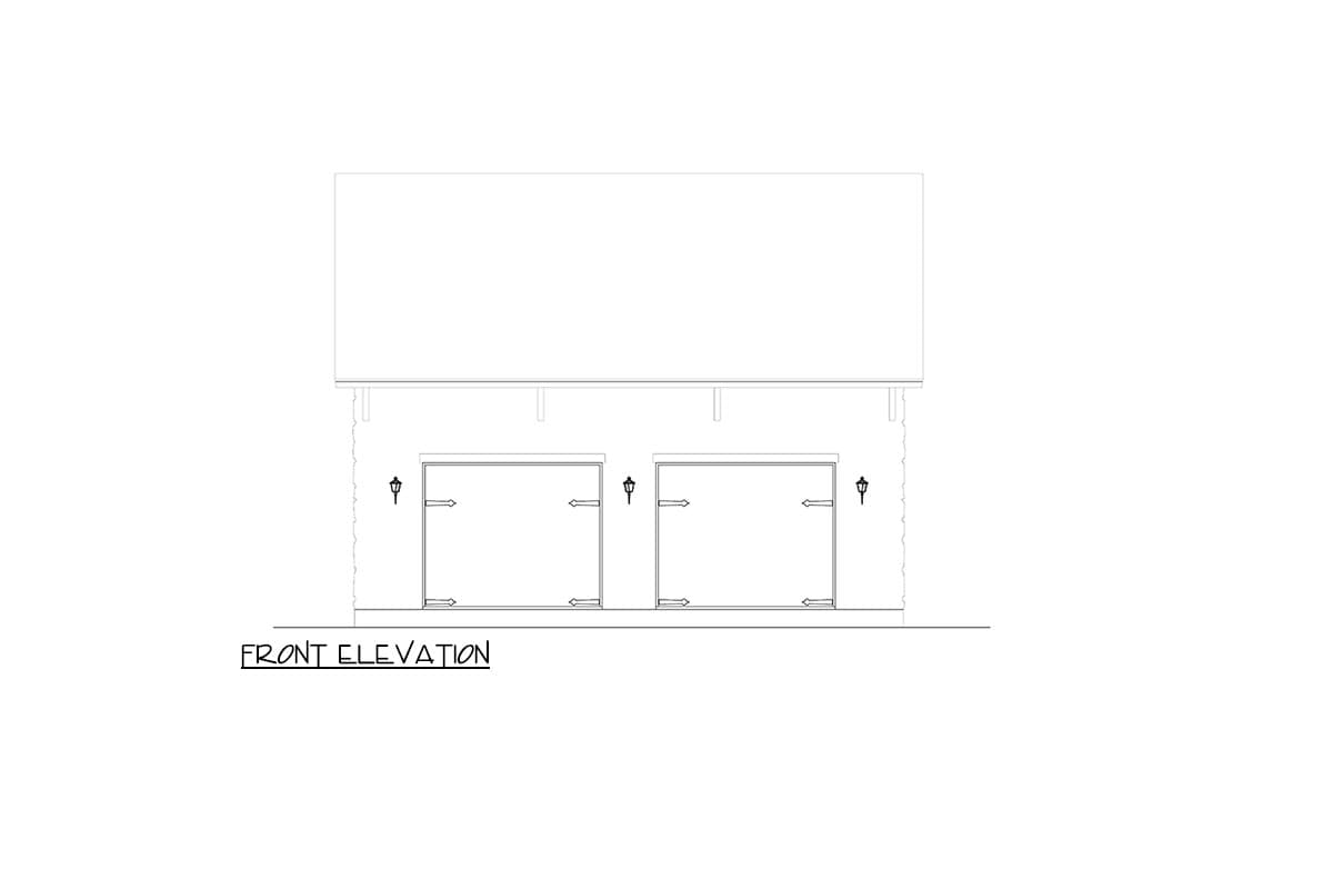 Plan 264049KMD: 2-Car Detached Garage with Stone Exterior and Living Space Above - 905 Sq Ft - Image #7 - Hill Country, Rustic