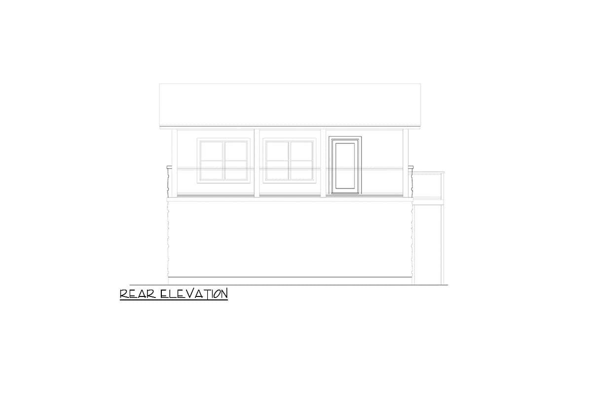 Plan 264049KMD: 2-Car Detached Garage with Stone Exterior and Living Space Above - 905 Sq Ft - Image #9 - Hill Country, Rustic