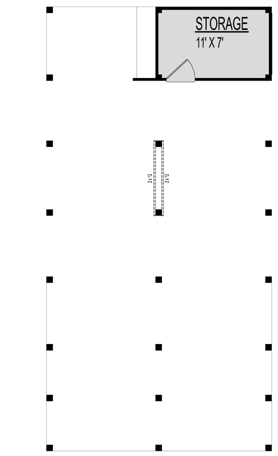 Plan 264051KMD: Elevated Coastal House Plan with Bunk Room - 1076 - Floor Plan - Ground Level - Beach, Coastal, Low Country
