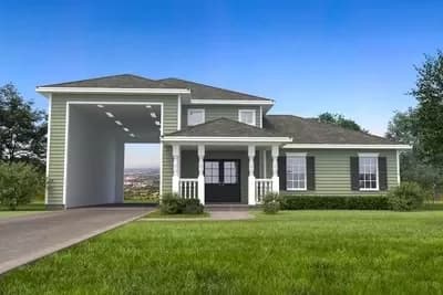House Plan with Massive RV Carport - 1078 Sq Ft