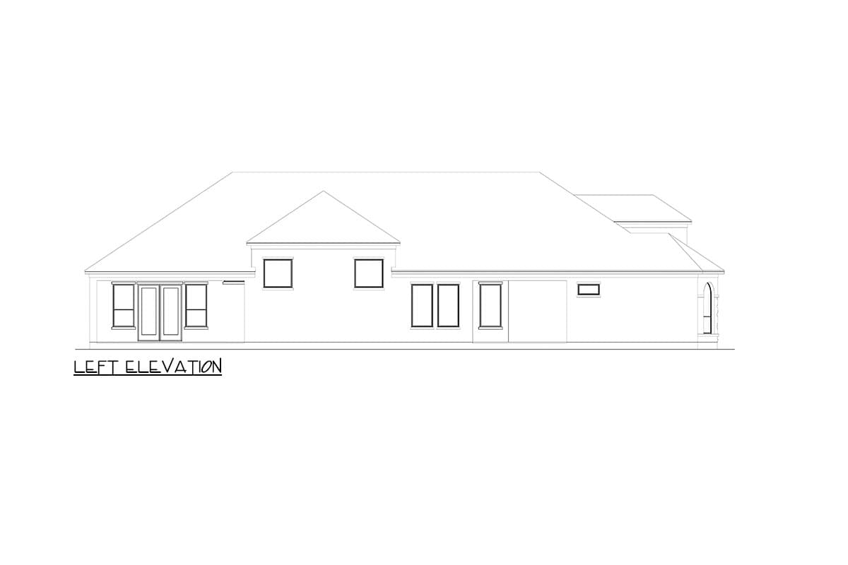 Plan 264057KMD: One-Story Stone-and-Stucco House Plan with 3 Bedrooms - 2441 Sq Ft - Image #5 - European, Hill Country