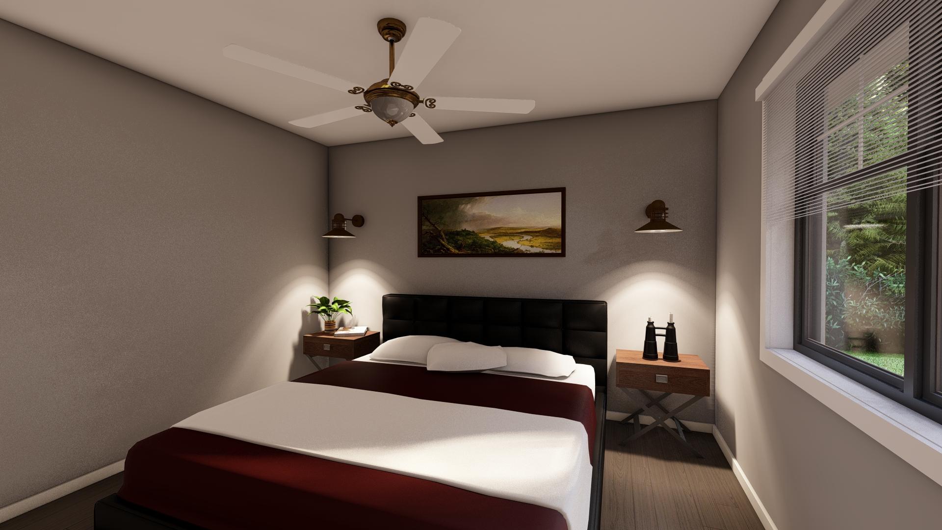 Plan 67821MG: ADU Cottage with Gabled Front Porch - 744 Square Feet - Image #6 - Cottage, Country, Modern Farmhouse, Ranch, Vacation