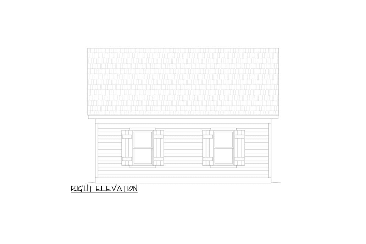 Plan 680277VR: 2-Car Detached Garage Plan with Single Overhead Door - 575 Sq Ft - Image #5