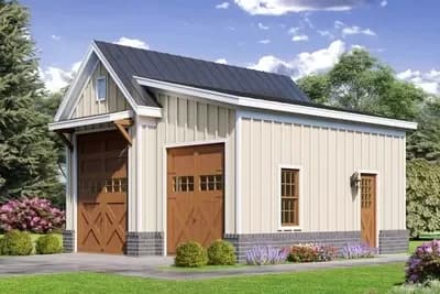 2-Car Garage with Workshop Space - 599 Square Feet
