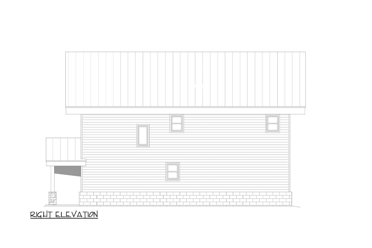 Plan 680279VR: 3-Bed Lake House Plan with Loft and Rooftop Deck - 2288 Sq Ft - Image #5 - Contemporary, Mid Century Modern, Modern, Mountain
