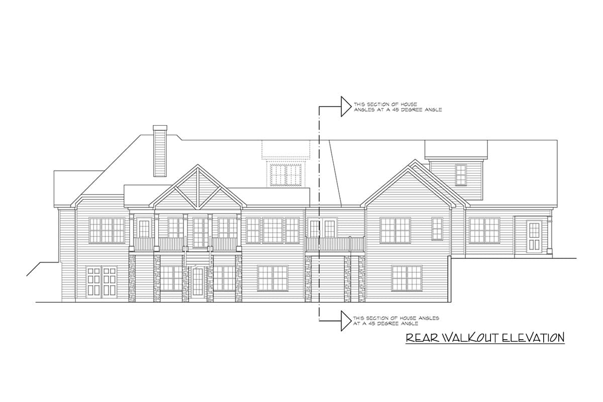 Plan 36028DK: Angled Craftsman House Plan with Bonus Expansion - 2650 Sq Ft - Image #4 - Craftsman, Mountain, Northwest
