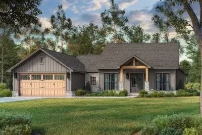 4-Bed Modern Farmhouse Plan with Rustic Charm Under 2000 Square Feet