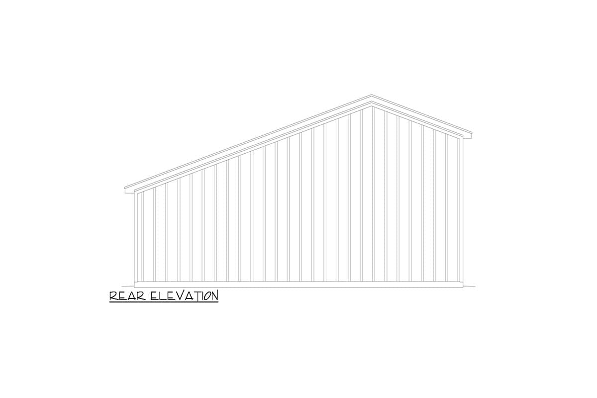 Plan 680283VR: Detached RV and Tandem Bay Garage Plan - 1384 Sq Ft - Image #4 - Country, Traditional