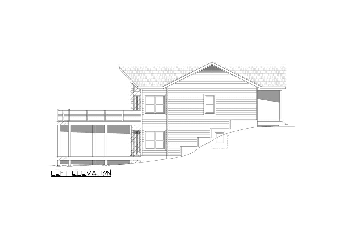 Plan 680285VR: Mountain House Plan with Vault Down the Middle - 2701 Sq Ft - Image #7 - Mountain, Rustic