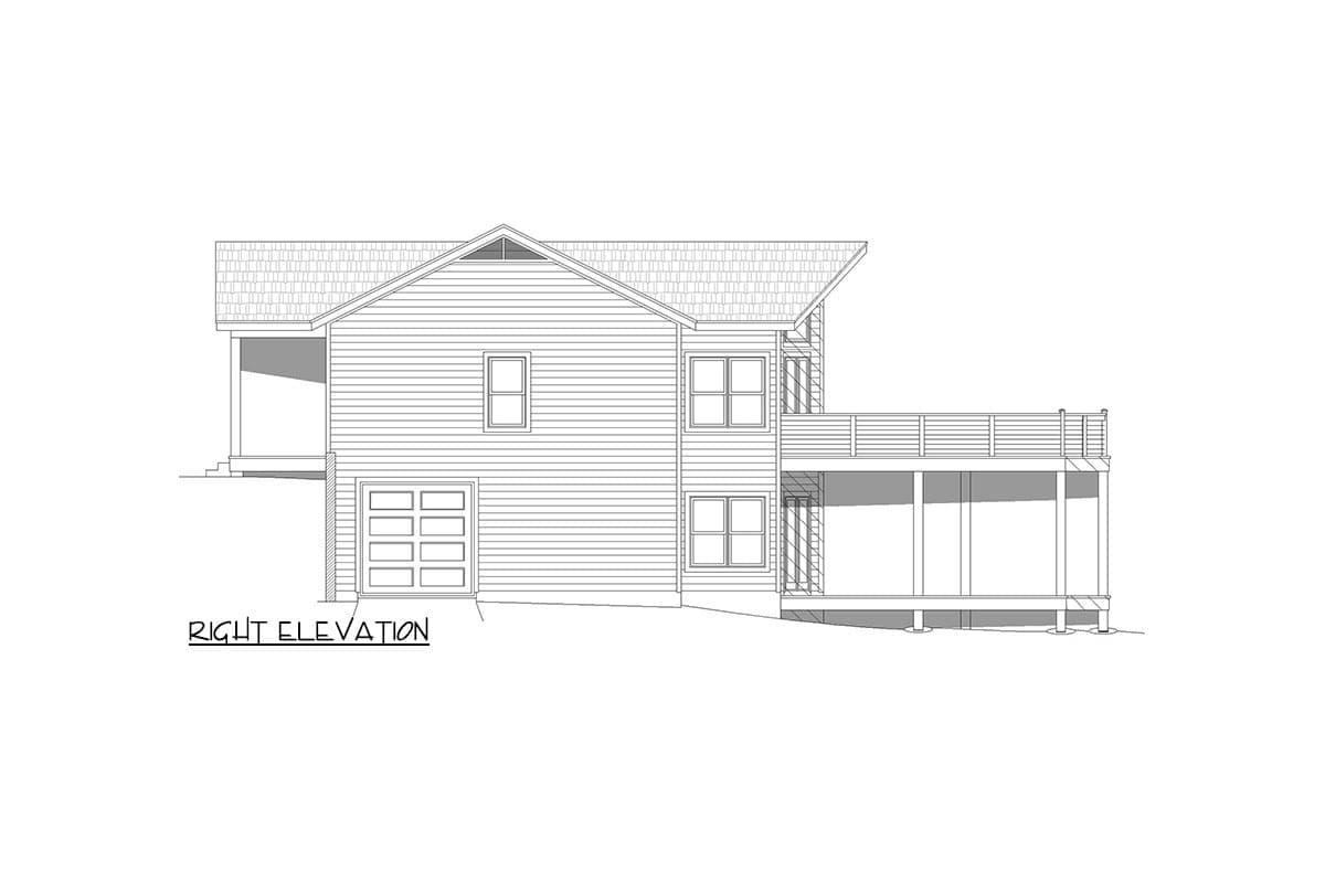 Plan 680285VR: Mountain House Plan with Vault Down the Middle - 2701 Sq Ft - Image #9 - Mountain, Rustic