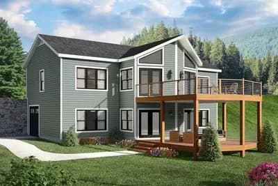 Mountain House Plan with Vault Down the Middle - 2701 Sq Ft