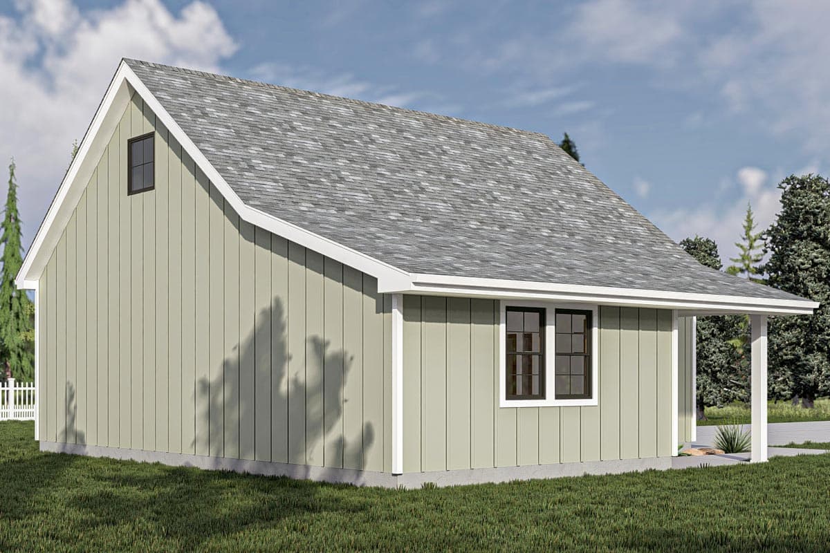 Plan 623328DJ: 2-Car Detached Garage with Shop and Storage Space - 890 Sq Ft - Image #4 - Traditional