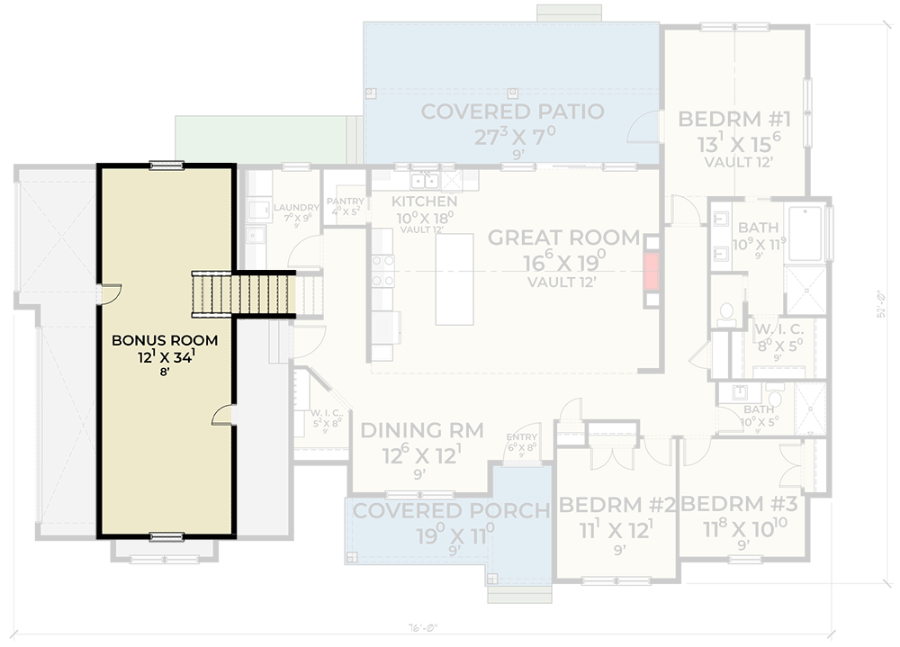 Plan 280202JWD: Country Cottage House Plan with 3 Bedrooms and Bonus Expansion - 1923 Sq Ft - Floor Plan - 2nd Floor - Cottage, Country, Farmhouse, Modern Farmhouse, New American, Traditional