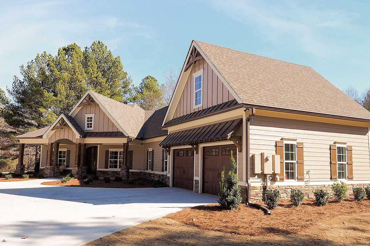 Plan 36031DK: Craftsman House Plan with Angled 2-Car Garage - Image #8 - Country, Craftsman, Mountain, Ranch, Rustic, Traditional