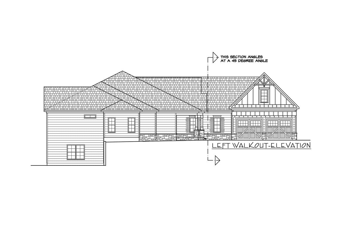 Plan 36031DK: Craftsman House Plan with Angled 2-Car Garage - Image #59 - Country, Craftsman, Mountain, Ranch, Rustic, Traditional