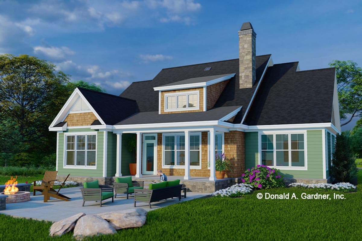 Plan 444420GDN: 2-Story Narrow Craftsman Home Plan with Two Story Great Room - 2241 Sq Ft - Image #7 - Cottage, Country, Craftsman, Traditional