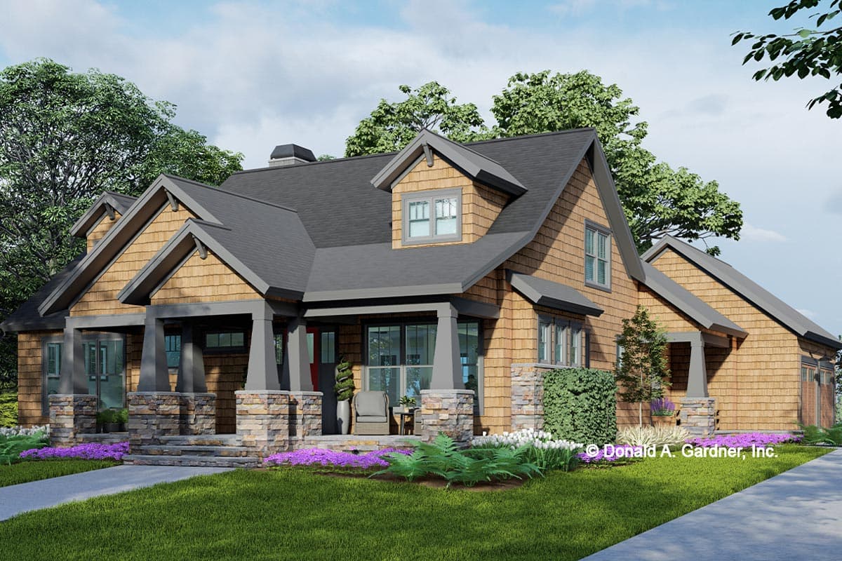Plan 444423GDN: 2-Story Bungalow with Oversized Outdoor Living Space - 2286 Sq Ft - Image #7 - Bungalow, Country, Craftsman