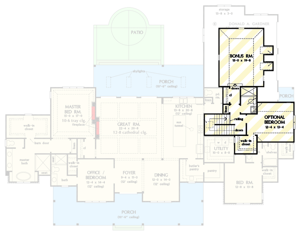 Plan 444425GDN: One-Story Modern Farmhouse with Upstairs Expansion - 3198 Sq Ft  - Floor Plan - 2nd Floor - Country, Farmhouse, Modern Farmhouse