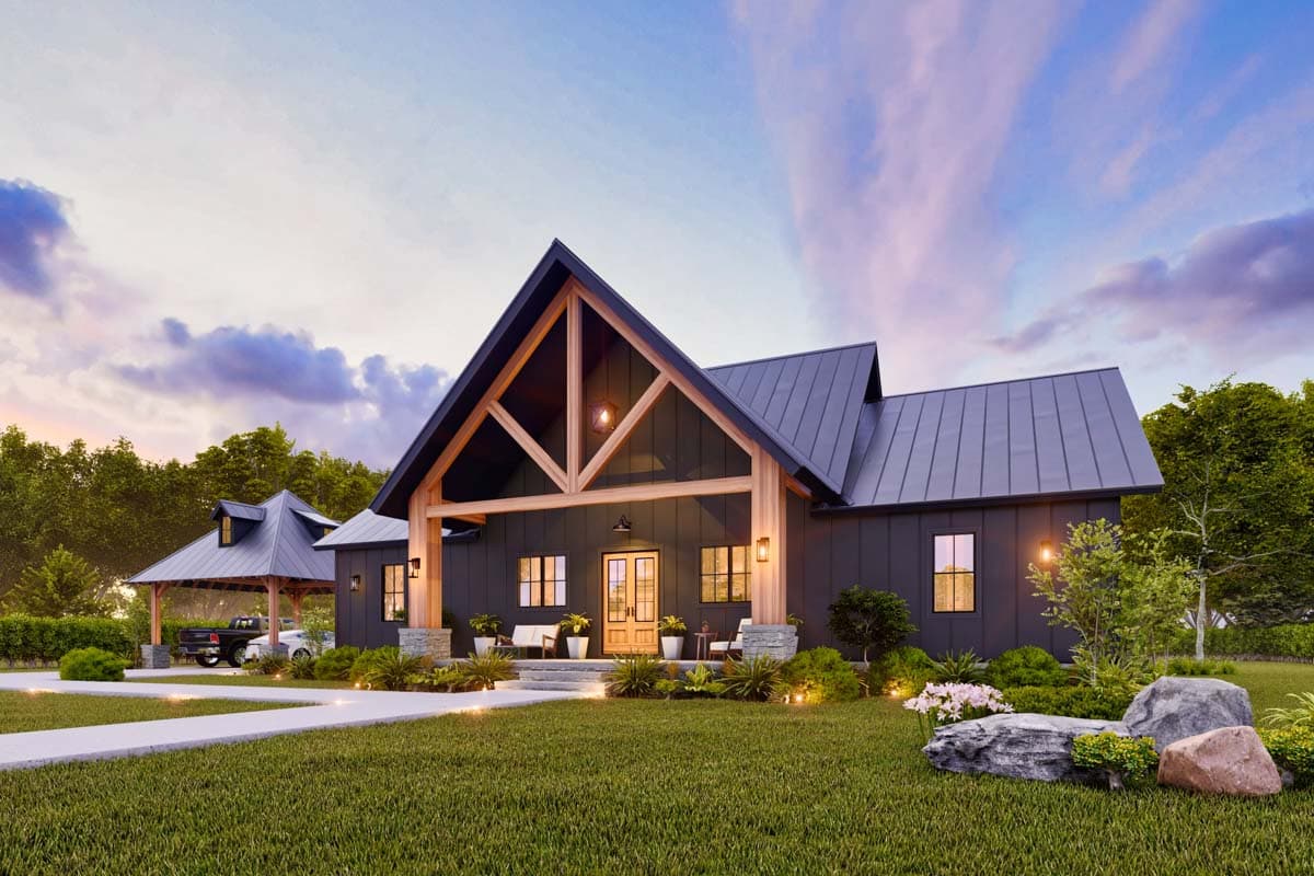 Plan 12330JL: 3 Bed Mountain House Plan with Covered Vaulted Front Porch - 1849 Sq Ft - Image #13 - Country, Craftsman, Mountain, Rustic