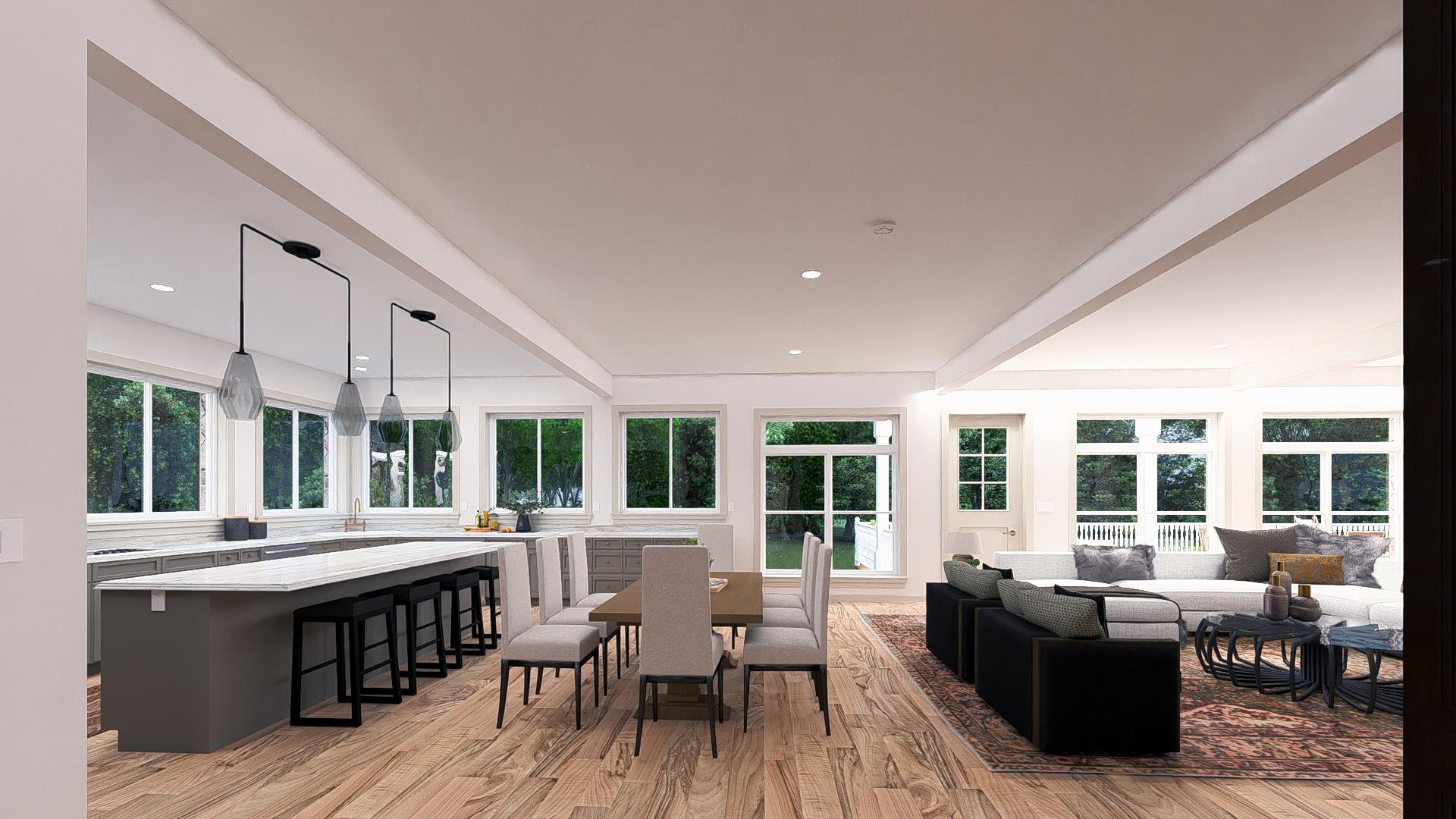 Plan 61490UT: 5 Bedroom Country Farmhouse Plan with Optionally Finished Bonus Over Garage - 3723 Sq Ft - Image #8 - Country, Farmhouse, Modern Farmhouse