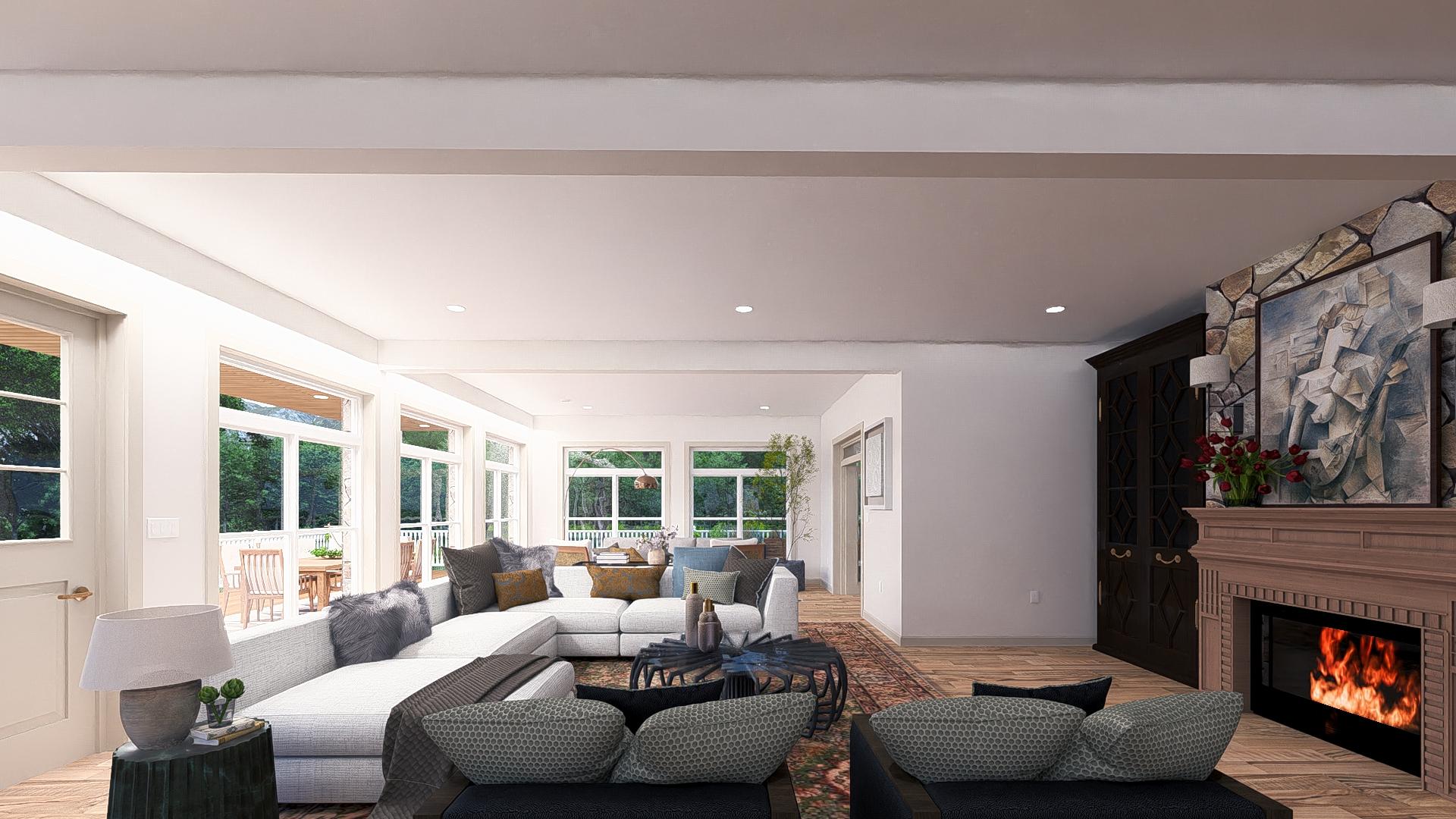 Plan 61490UT: 5 Bedroom Country Farmhouse Plan with Optionally Finished Bonus Over Garage - 3723 Sq Ft - Image #9 - Country, Farmhouse, Modern Farmhouse