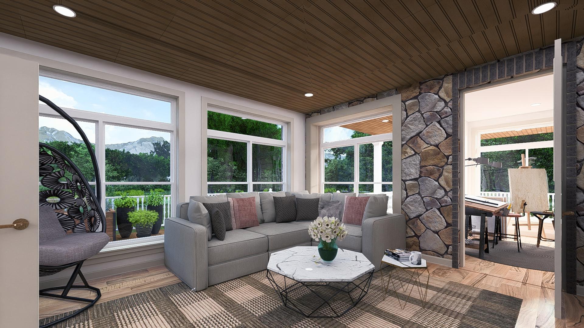 Plan 61490UT: 5 Bedroom Country Farmhouse Plan with Optionally Finished Bonus Over Garage - 3723 Sq Ft - Image #23 - Country, Farmhouse, Modern Farmhouse
