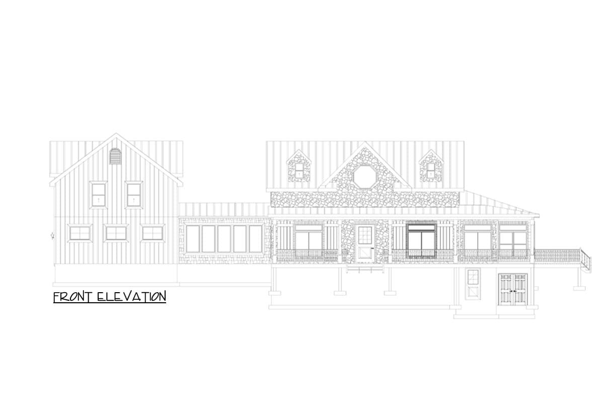 Plan 61490UT: 5 Bedroom Country Farmhouse Plan with Optionally Finished Bonus Over Garage - 3723 Sq Ft - Image #33 - Country, Farmhouse, Modern Farmhouse