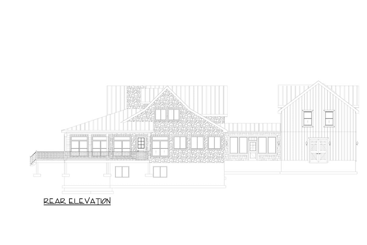 Plan 61490UT: 5 Bedroom Country Farmhouse Plan with Optionally Finished Bonus Over Garage - 3723 Sq Ft - Image #35 - Country, Farmhouse, Modern Farmhouse