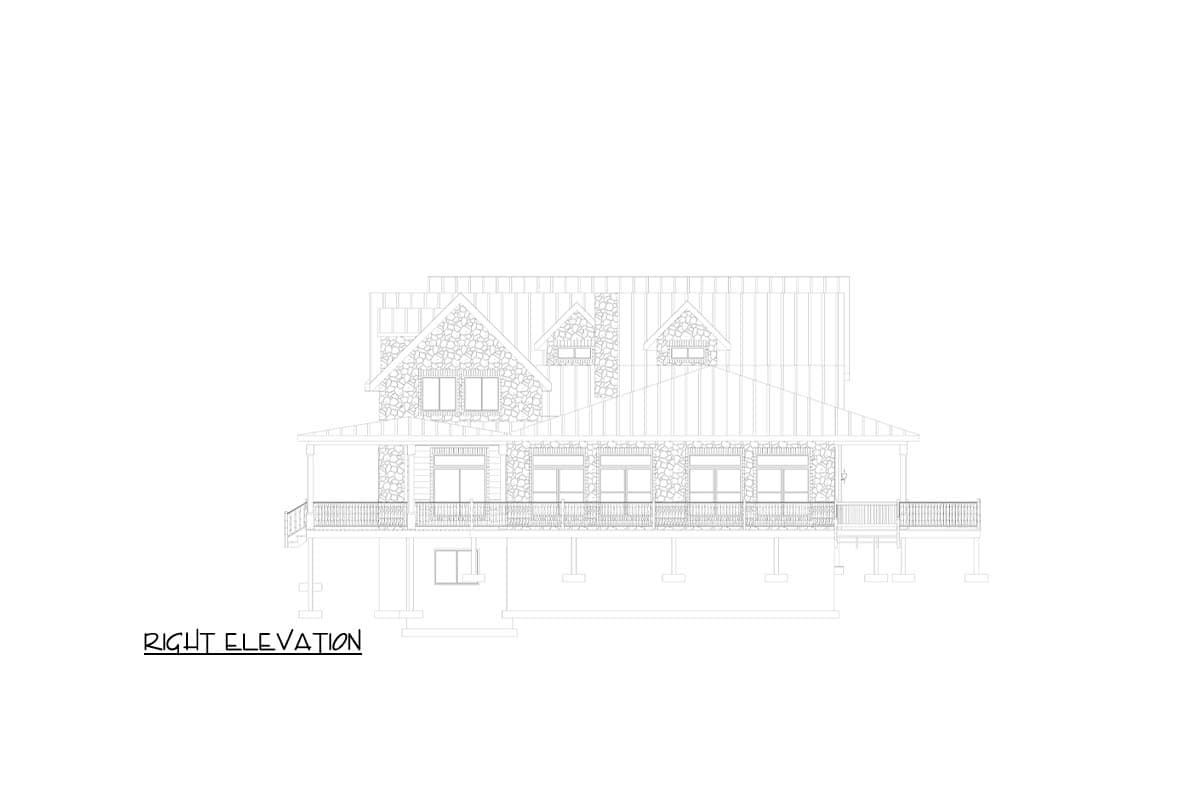 Plan 61490UT: 5 Bedroom Country Farmhouse Plan with Optionally Finished Bonus Over Garage - 3723 Sq Ft - Image #36 - Country, Farmhouse, Modern Farmhouse