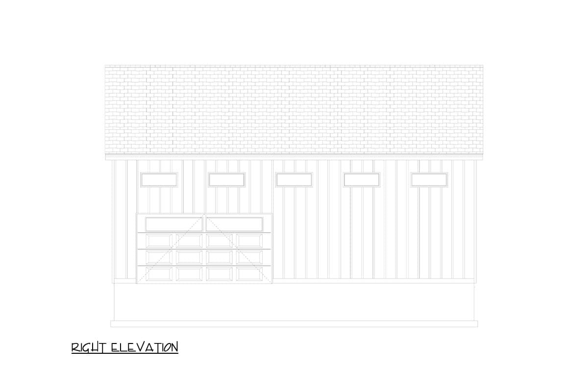 Plan 61491UT: Detached Modern Farmhouse Style Garage with Home Office - 1695 Sq Ft - Image #16 - Modern Farmhouse, New American