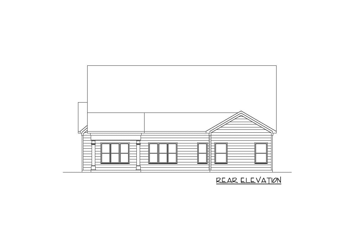 Plan 36038DK: Traditional House Plan with Vaulted Family Room - 2291 Sq Ft - Image #4 - Country, Craftsman, New American, Traditional