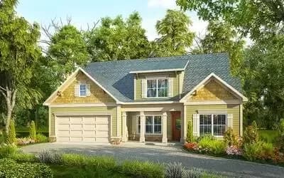 3 Bed Craftsman with Vaulted Family Room