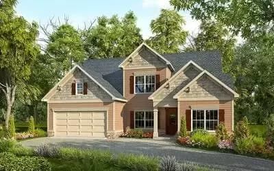 Traditional House Plan with Vaulted Family Room - 2066 Sq Ft