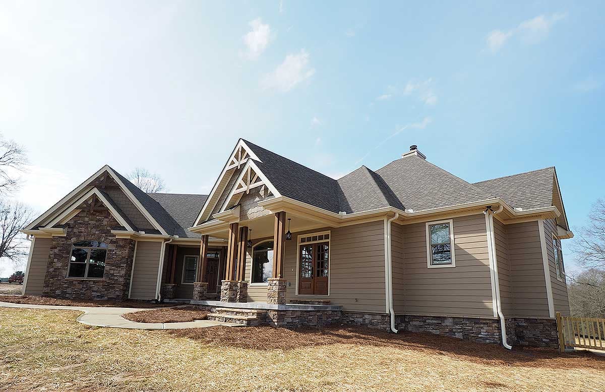 Plan 36043DK: Angled Craftsman House Plan with Outdoor Spaces - 2818 Sq Ft - Image #4 - Craftsman, Mountain, Ranch