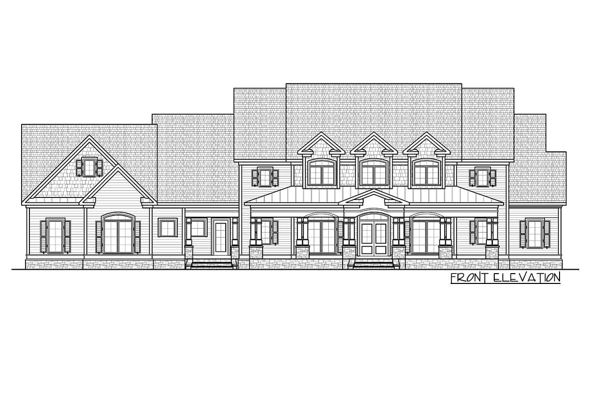 Plan 36044DK: Side Garage 4 Bedroom Beauty - Image #8 - Traditional