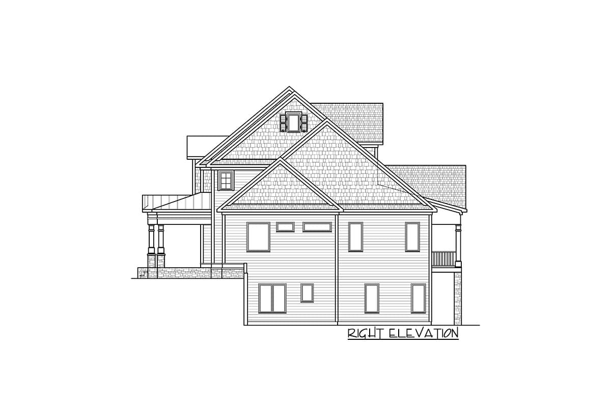 Plan 36044DK: Side Garage 4 Bedroom Beauty - Image #10 - Traditional