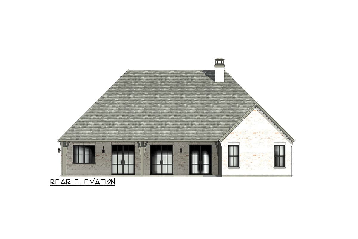 Plan 818127JSS: French Country House Plan with Flex Room and Vaulted Interior - 2439 Sq Ft - Image #9 - European, French Country, Transitional