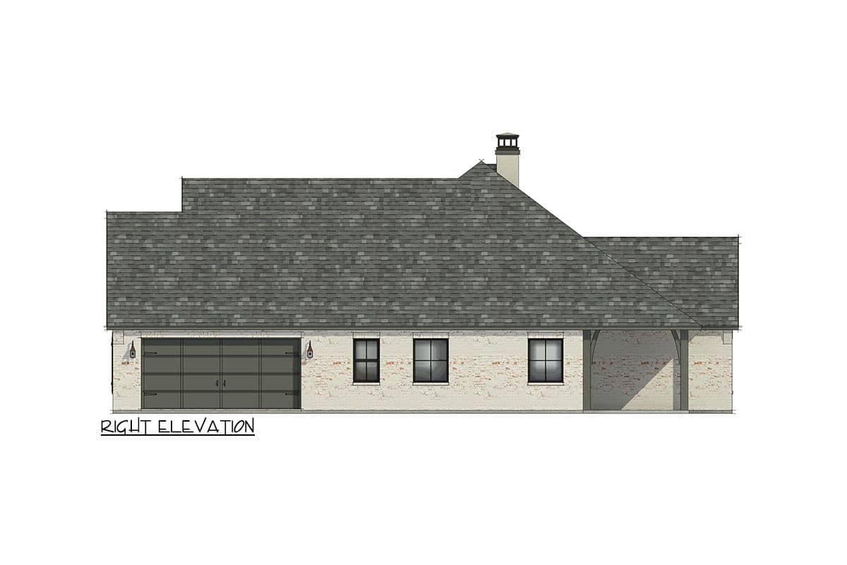 Plan 818127JSS: French Country House Plan with Flex Room and Vaulted Interior - 2439 Sq Ft - Image #10 - European, French Country, Transitional