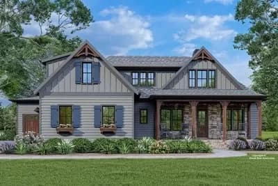 New American House Plan with 5 Beds and 3-Car Garage - 3173 Sq Ft